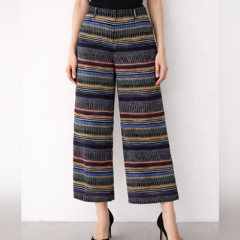 Loft Multicolor Wide-Leg Pants